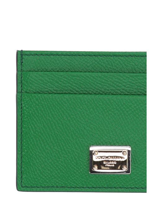 Logo-plaque leather cardholder Dolce & Gabbana | BI0330A100187192